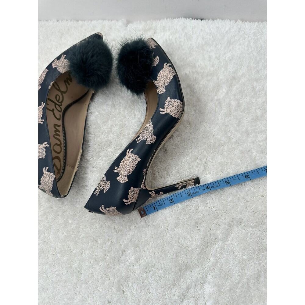 Sam Edelman Ladies' Shoes, Pumps, Sheep and Pompoms Design. Teal. Size 8 US. - Picture 8 of 10